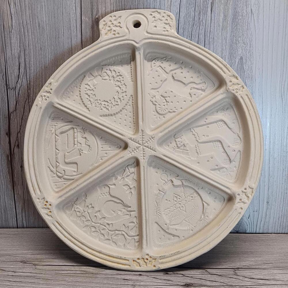 Sassafras Holiday Cookie Baking Pan - Vintage Decorative Mold